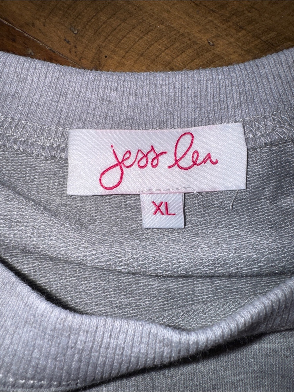 JESS LEA  Boo Girl Ghost Gray Sweatshirt w/Holographic Ghost Halloween Size XL - Picture 5 of 8